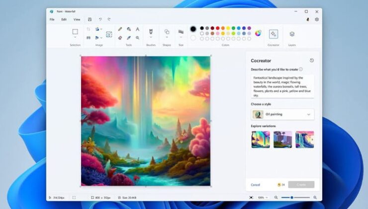 Evvelden Düz Çizgi Bile Çizemeyen Paint, Artık Yazdığınız Her Şeyi Görsele Dönüştürebiliyor!