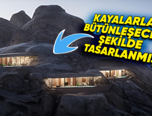 Suudi Arabistan’ın Bir Dağın İçine Gizlenmiş Üzere Görünen Mimarisiyle Dikkat Çeken Projesi: Desert Rock Resort